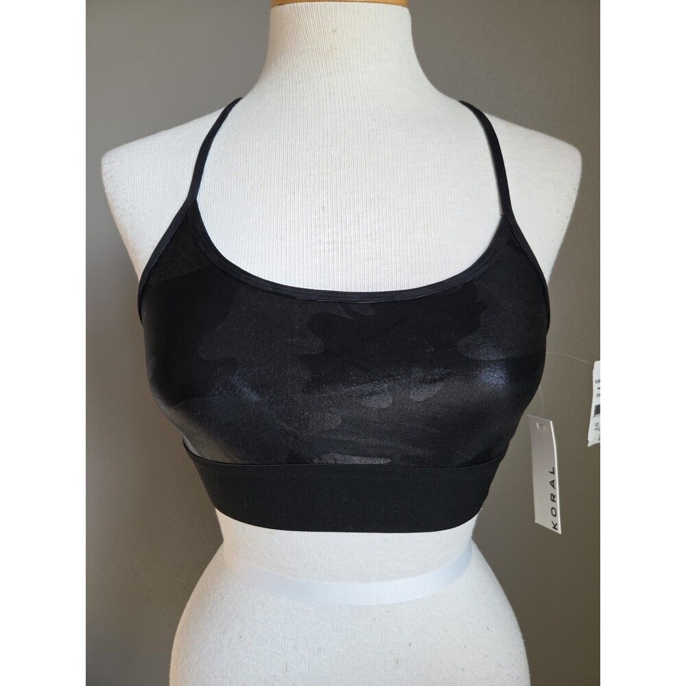 NWT Koral | Size Small | Sweeper Sports Bra in Black Camo - Picture 4 of 16